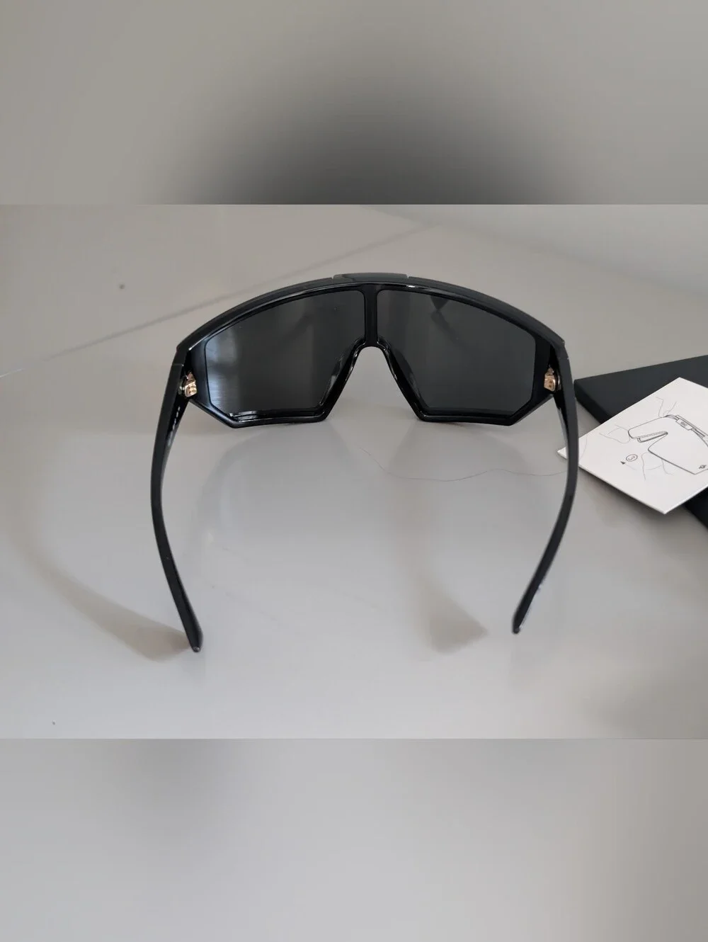 NWT Versace VE4461 GB1/87 Black Shield Sunglasses Interchangeable Lens Full Set